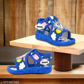 Canvas and rubber Kids' printed net whistle sound music walking sandals, ideal for boys aged 0-24 months (India origin)